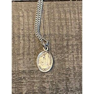 Saint Elizabeth of the Visitation sterling silver necklace